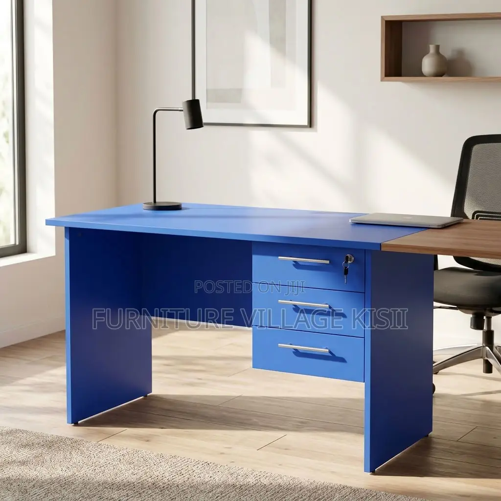 1.4M Blue Clerical Office Desk