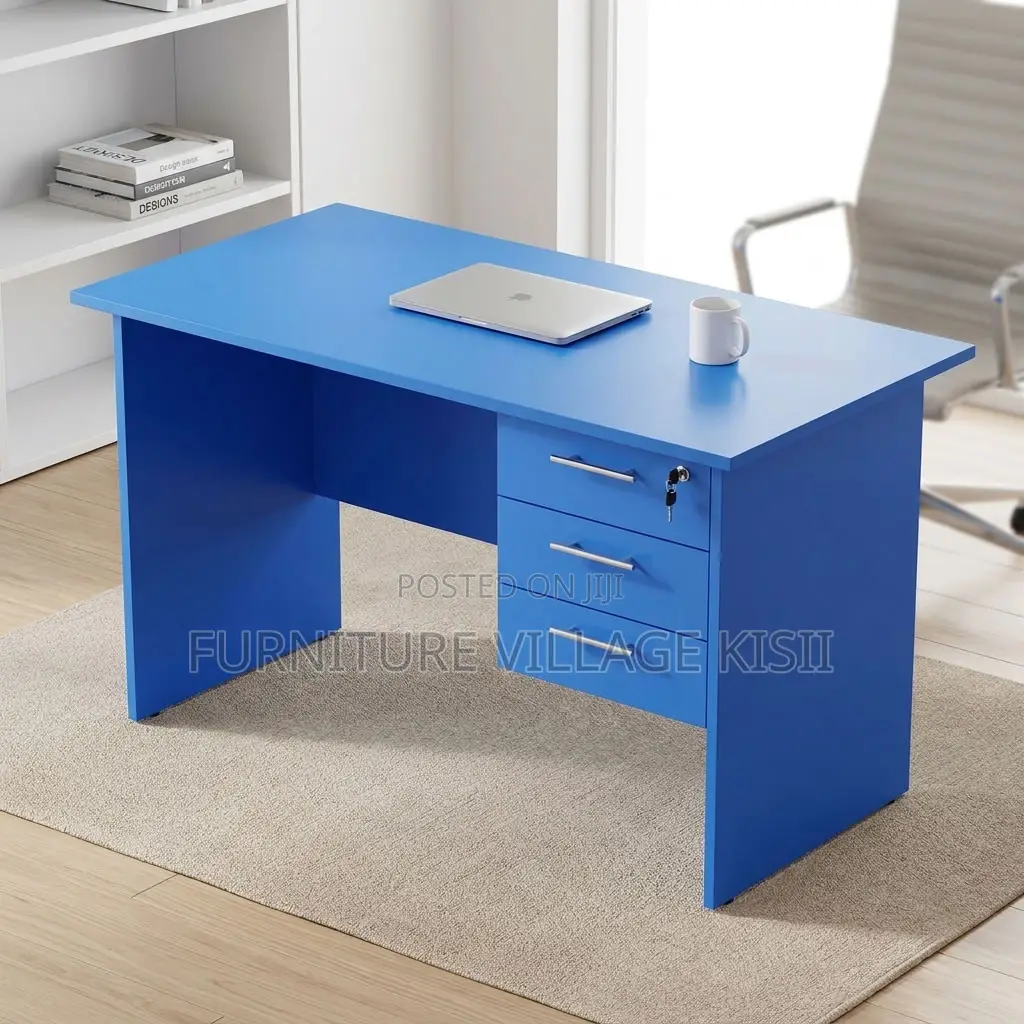 1.4M Blue Clerical Office Desk