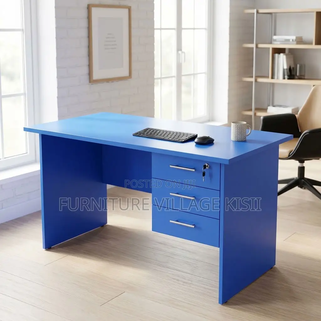 1.4M Blue Clerical Office Desk