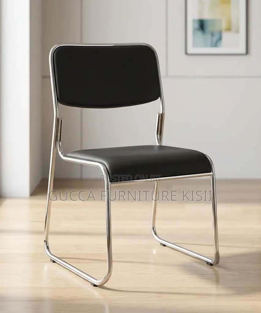 Aesthetical Low Back Chrome Office Chair