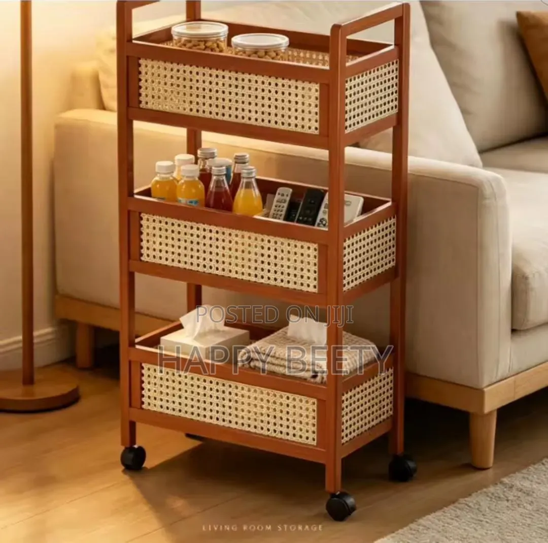 *3Tier Bamboo Slim Organiser Trolley*
Its Compact and Portable Design