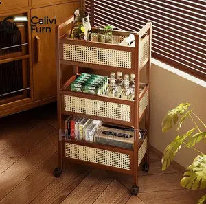 *3Tier Bamboo Slim Organiser Trolley*
Its Compact and Portable Design