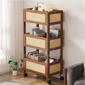 *3Tier Bamboo Slim Organiser Trolley*
Its Compact and Portable Design