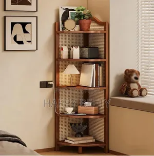 *5-Tier Bamboo Corner Shelf