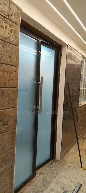 Opaque Glass Aluminium Double Door