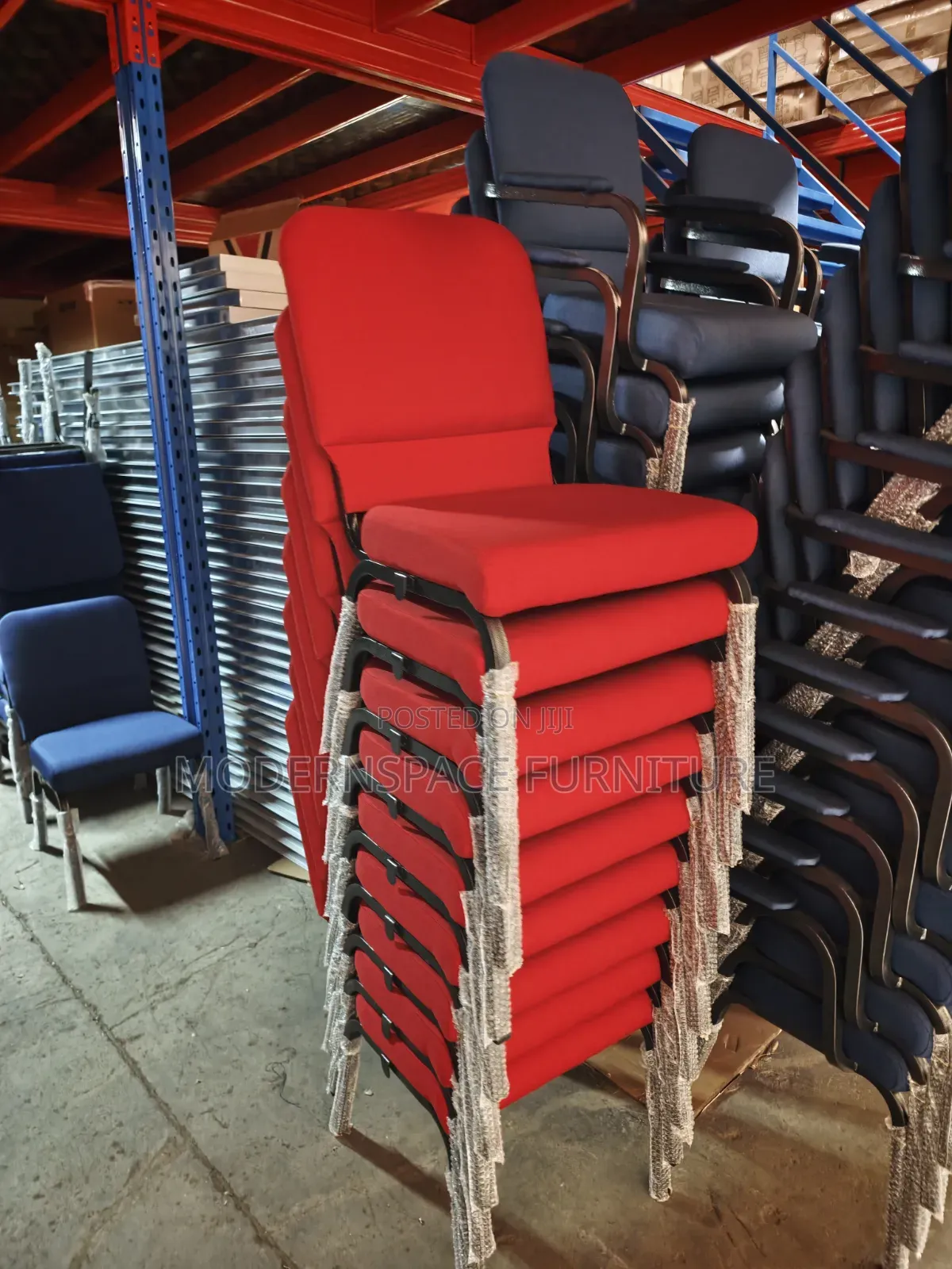 Red Church & Conference Chairs | Stackable