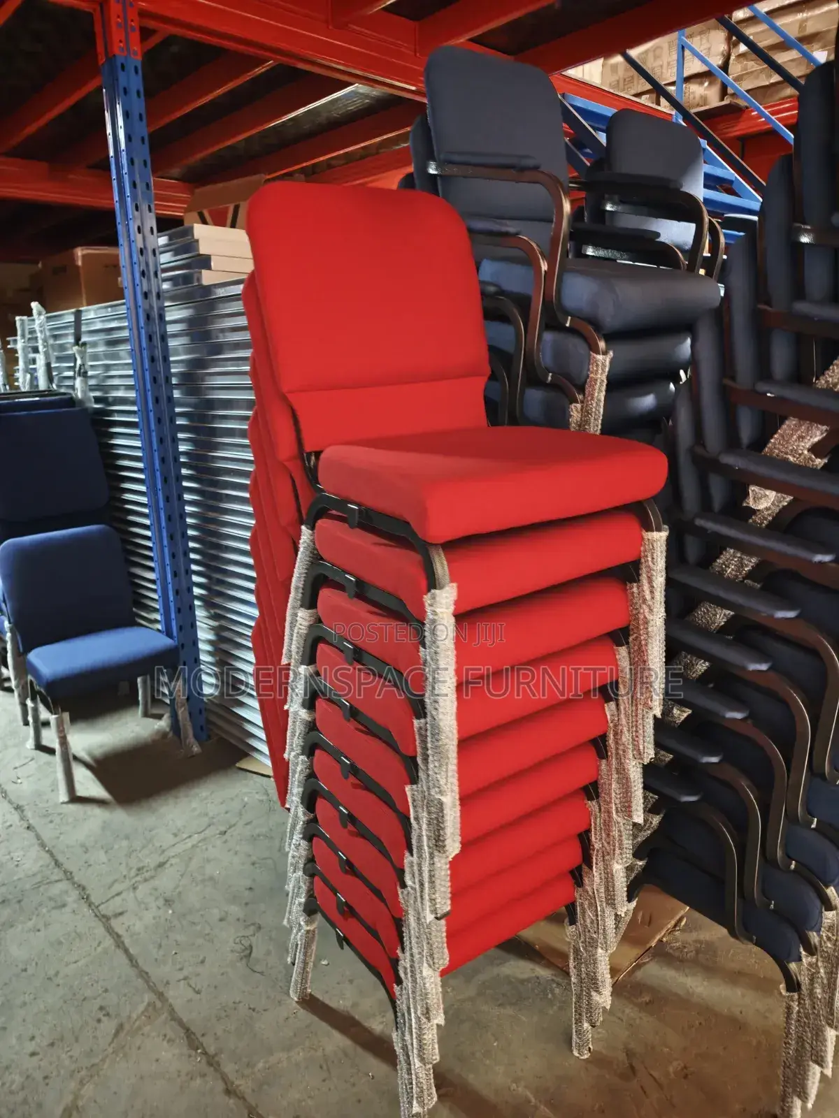 Red Church & Conference Chairs | Stackable