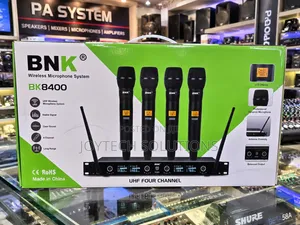 Four in One BNK Bk8400 Uhf 4-Channel Wireless Microphone System for Pa