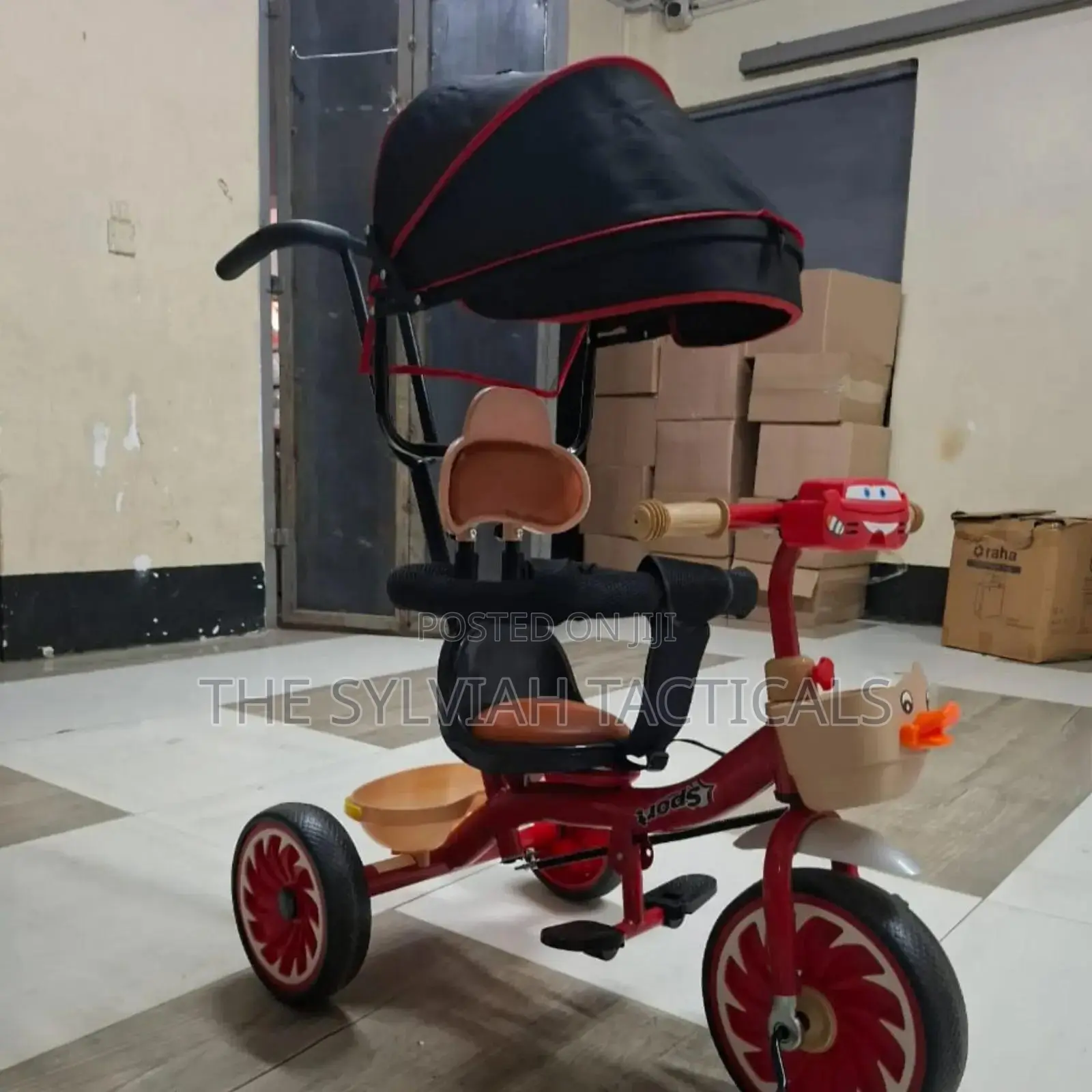 Tricycle With Canopy Musical Leather Protective Bar