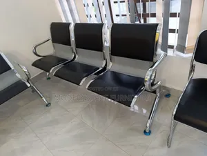 3 Seater Reception Office Bench -Black