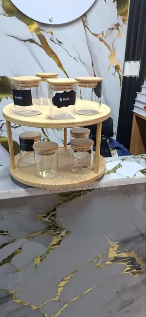 Bamboo Rotating Spice Rack/Lazy Susan