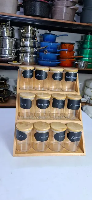 Spice Rack With Spice Jars