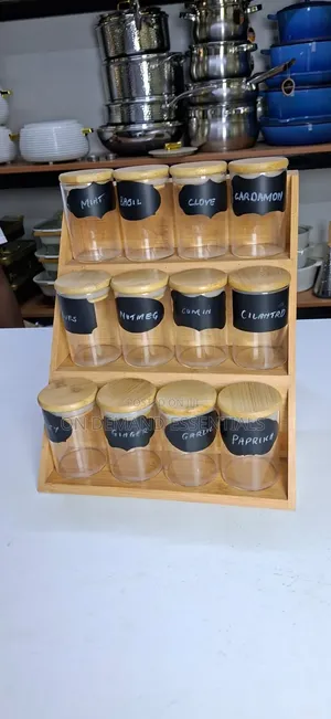 Spice Rack With Spice Jars