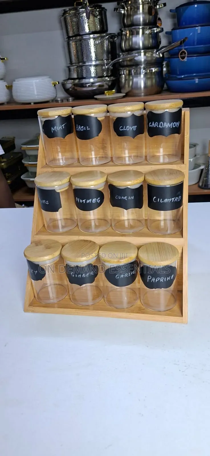 Spice Rack With Spice Jars