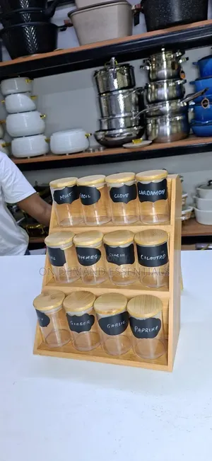 Spice Rack With Spice Jars
