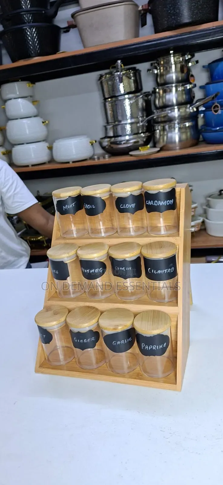 Spice Rack With Spice Jars