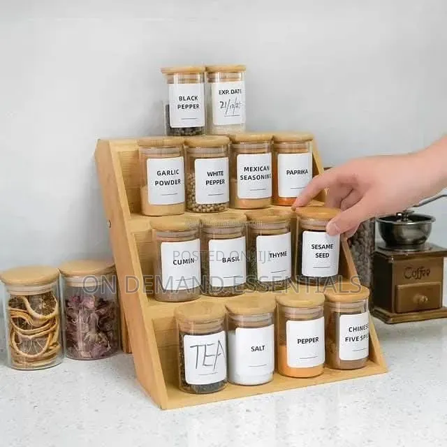 Spice Rack With Spice Jars