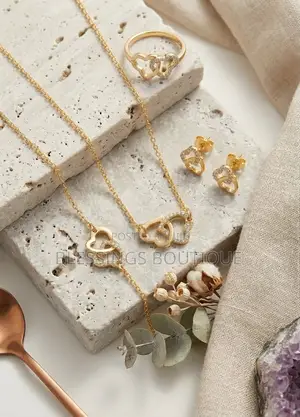 5piece Entwined Heart Jewelry Set
