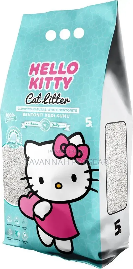 Hello Kitty Lavender Bentonite Clumping Cat Litter, 5L