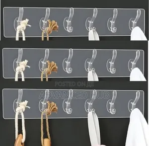 6in1 Wall Mounted Adhesive Hook