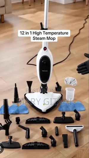 12in1 Steam Mop Cleaning Machine (1300W Heater,