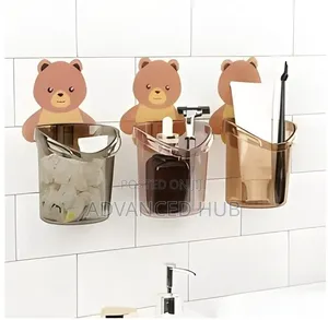 Cute Teddy Wall Mounted Toothbrush Holder