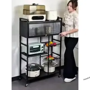 5 Layer Close Cabinet Trolley Rack Size 80x29x125cm