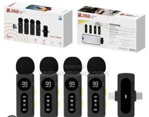 J88 Wireless Lavalier Microphone 4 Mics in 1 AI Noise Reduction 30M