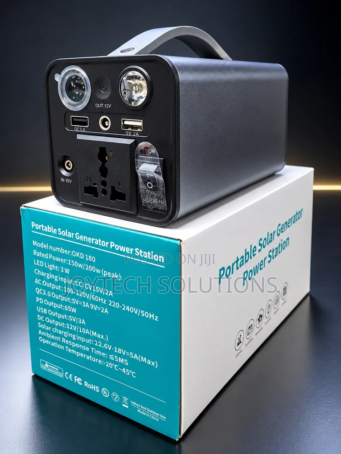 200W Portable Solar Generator Power Station | Inverter & USB Output 3W