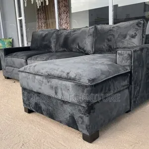 Modern Velvet L-Shape Corner Sofa Set With Chaise