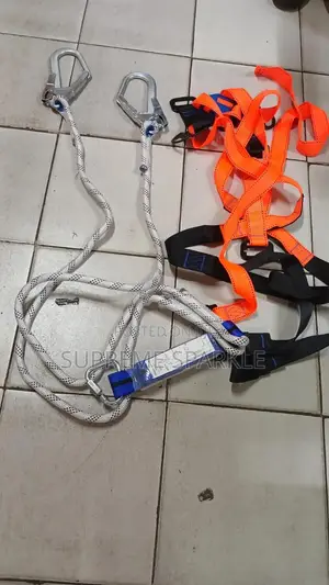 Full Body Safety Harness Double Lanyard Shock Absorber Scaffold Hook