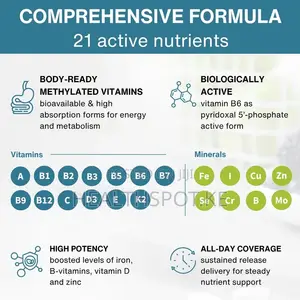 Igennus Methylated Women's Multivitamin With Iron, 60 Vegan Tablets
