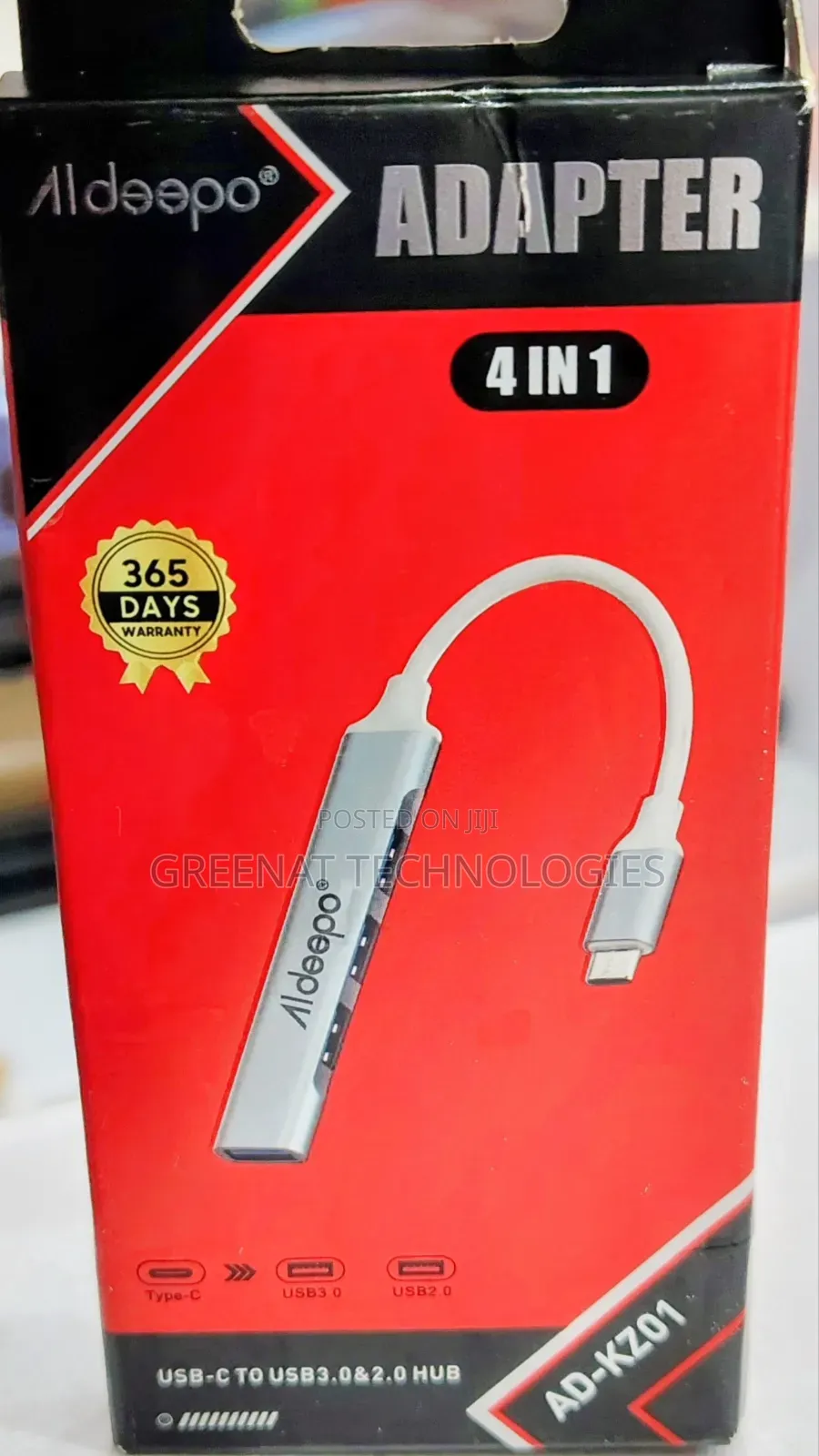 Aldeepo AD-KZ01 4 in 1 USB-C Hub (3in1 2in1) Type-C to USB 3.0 Dock