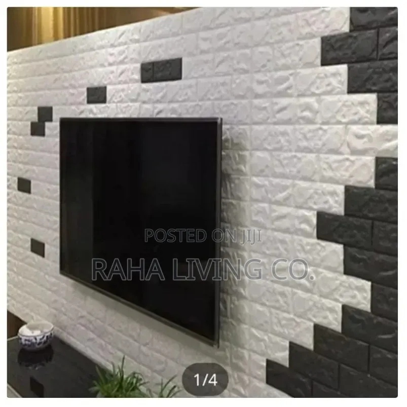 3D Brick Texture Foam Tiles | 50x55cm | Peel-and-Stick