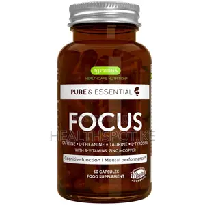 Igennus Focus – Caffeine, L-Theanine, Taurine & B Vitamins, 60 Caps