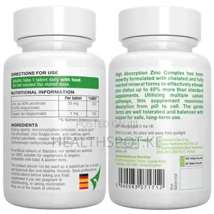 Igennus Zinc Complex 25mg – Picolinate & Bisglycinate, 180 Tablets