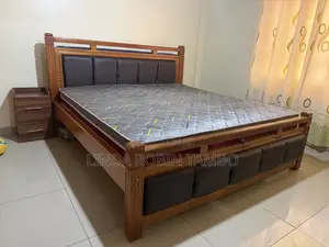 King Size Mahogany Bed and Mattress