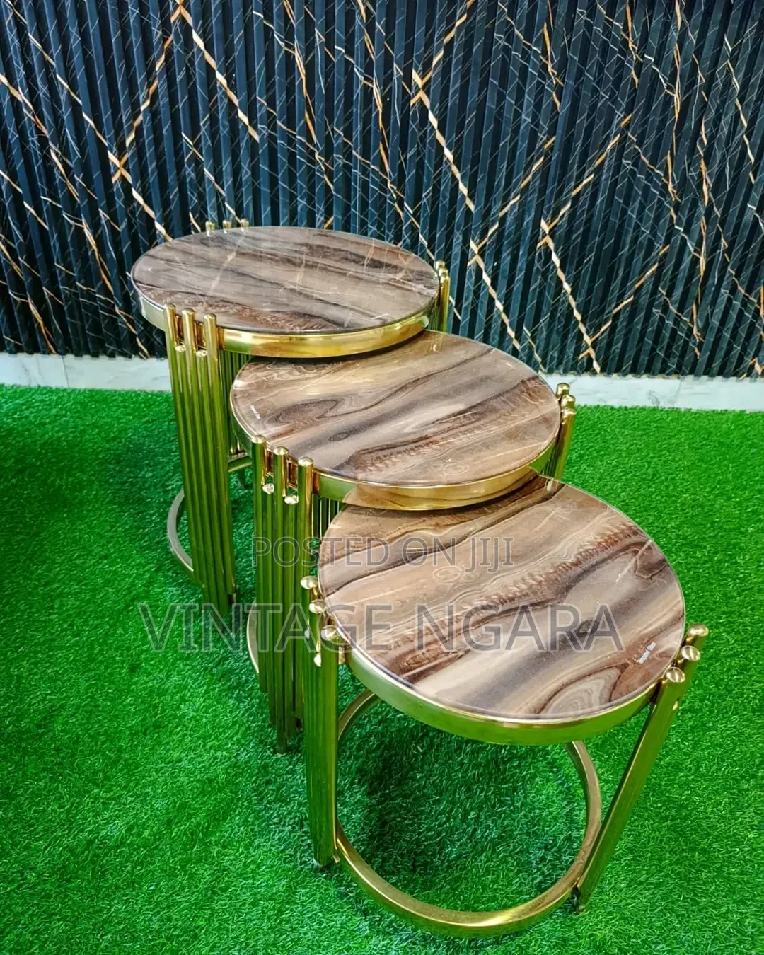 3 Piece Round Nesting Stool Tsble