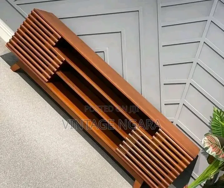 Luxury Slatted Wooden TV Stands