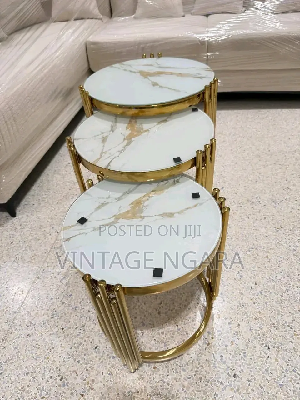 3 Piece Round Nesting Stool Tsble
