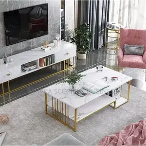 Modern White Wooden Top Coffee Table
