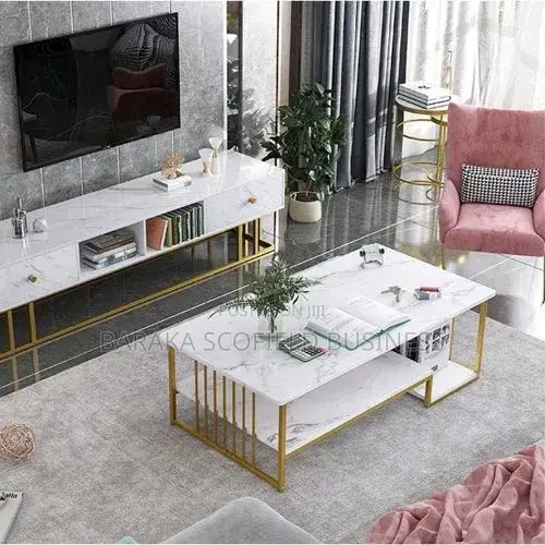 Modern White Wooden Top Coffee Table