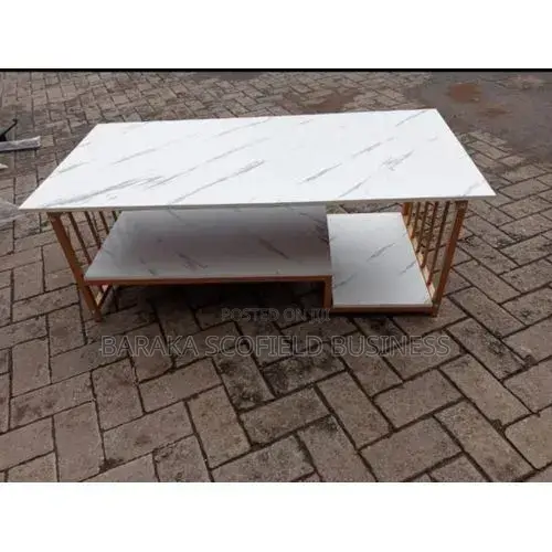 Modern White Wooden Top Coffee Table