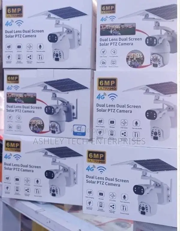 6mp Dual Solar Panel PTZ Camera.– Smart CCTV System.