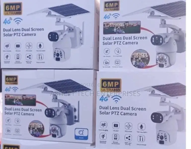 6mp Dual Solar Panel PTZ Camera.– Smart CCTV System.