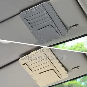 Black,beije,grey Sun Visor Interior Card Organizer