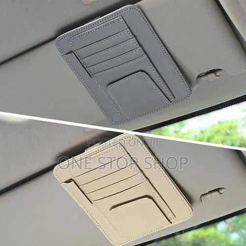 Black,beije,grey Sun Visor Interior Card Organizer - main view