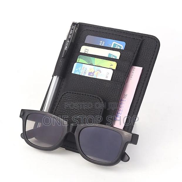 Compact Slim Profile Sun Visor Organizer Provides Storage &Space - main view