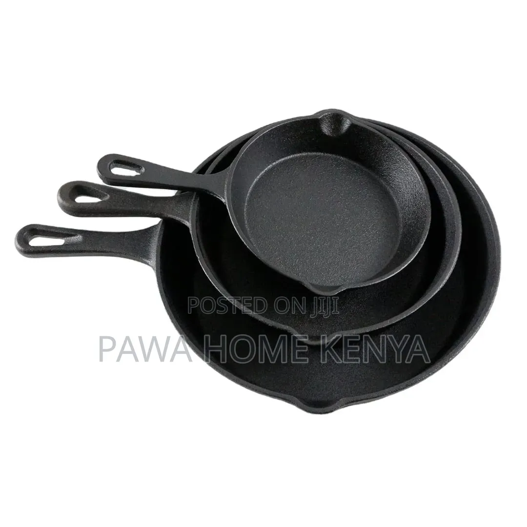 3pcs Non-Stick Cast Iron Pan Set