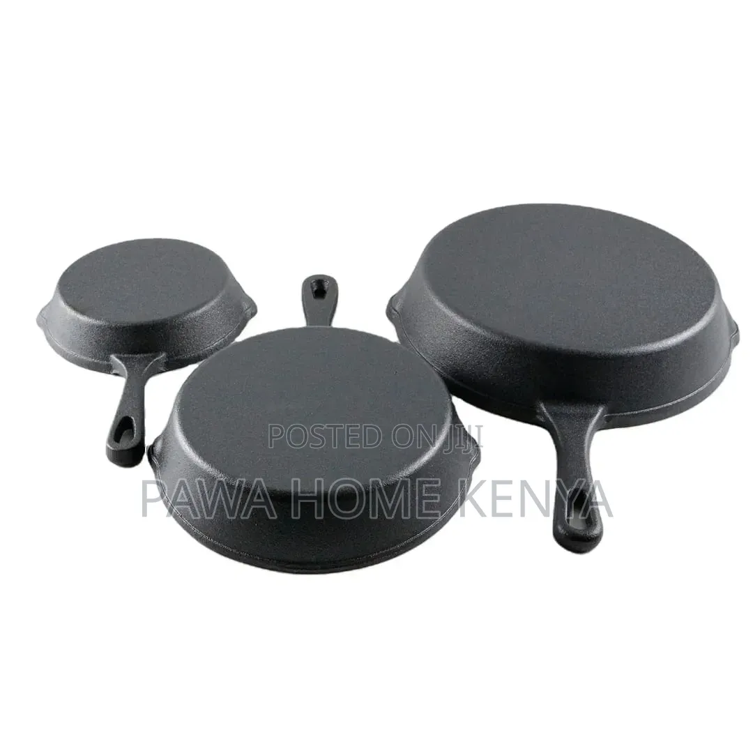 3pcs Non-Stick Cast Iron Pan Set